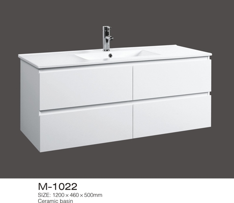 Phòng tắm hiện đại cao 47 inch Vanity và lưu vực tủ gốm One Piece