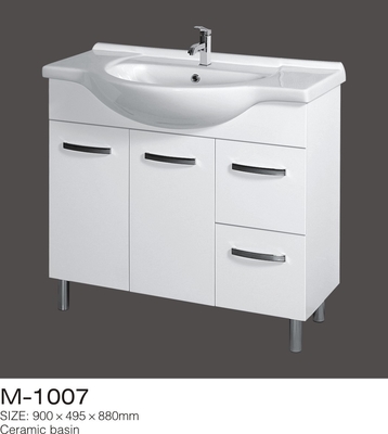 Thiết kế phòng tắm đơn trắng của riêng bạn Vanity sứ Vanity Tầng trên cùng