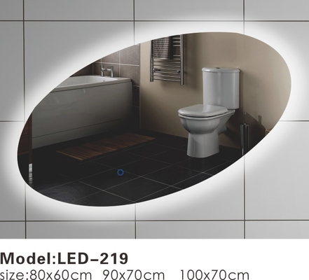 Gương phòng tắm xiên hình bầu dục cảm ứng hình xiên, Gương chiếu hậu LED Vanity Tùy chọn