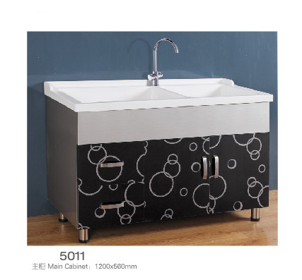 Màu đen và trắng không gỉ phòng tắm tường tủ phòng tắm Chủ nghĩa thực dụng Thanh lịch