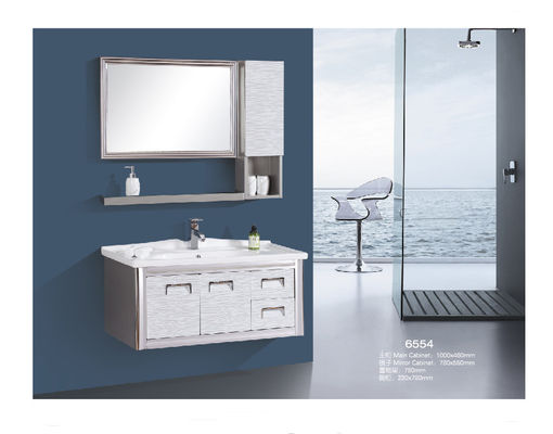 Vanity phòng tắm nổi bằng thép không gỉ với ngăn kéo Hai cửa phong cách hiện đại
