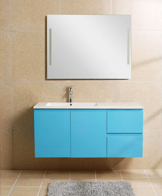 Van Blue Premade Phòng tắm Vanities, bồn rửa phòng tắm và Vanities Xử lý gương vô hình